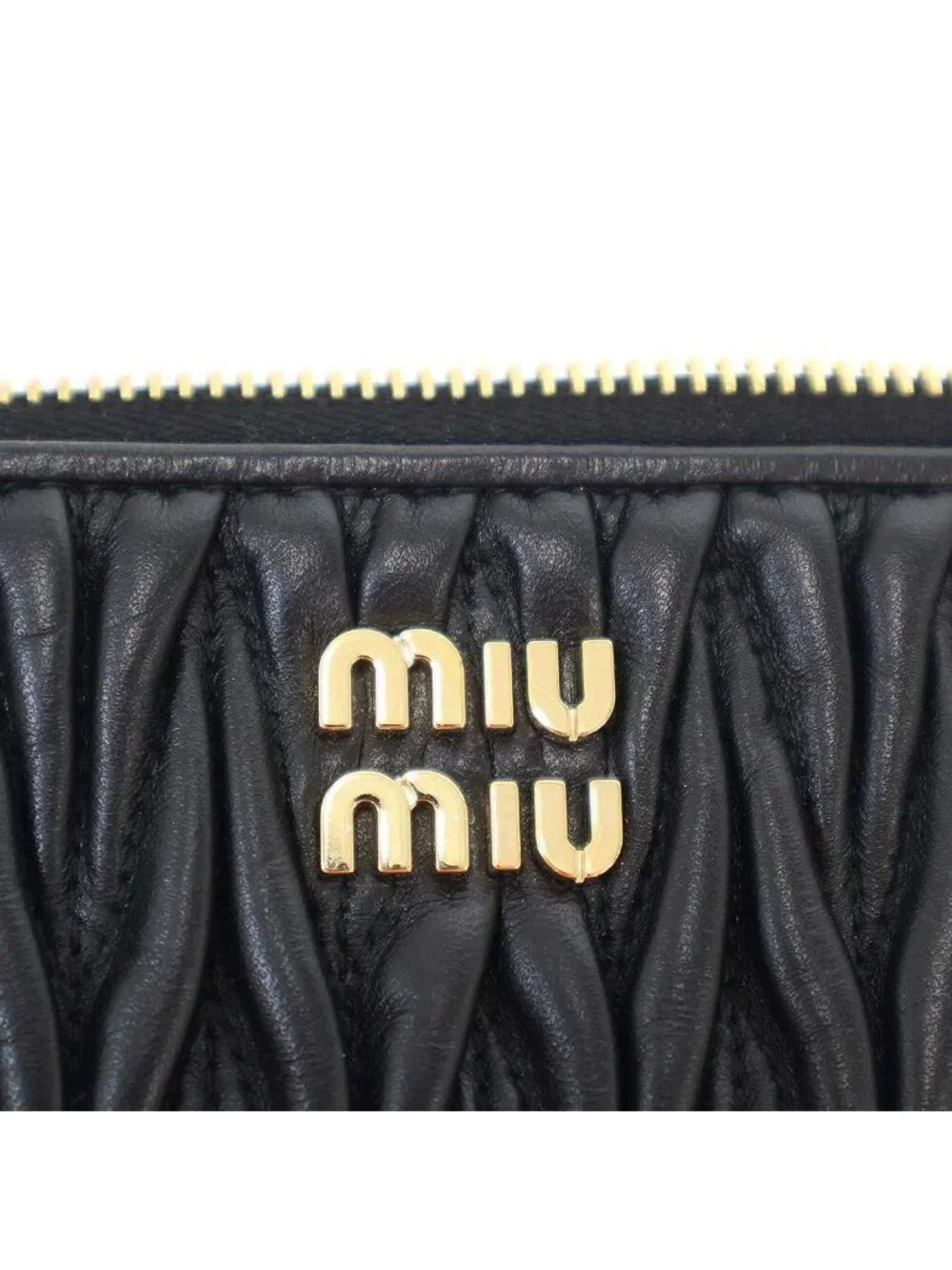 Miu Miu Matelasse Mini Handbag Pouch Black